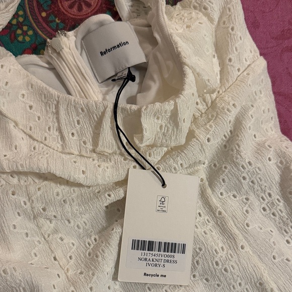 Reformation White Eyelet Mini Dress - Picture 8 of 9